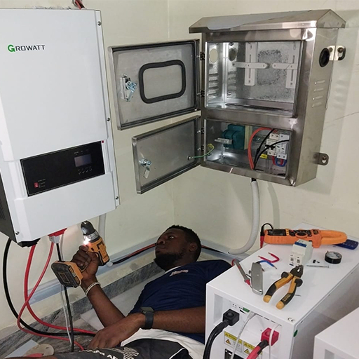 Residential solar installation on Nigerian home